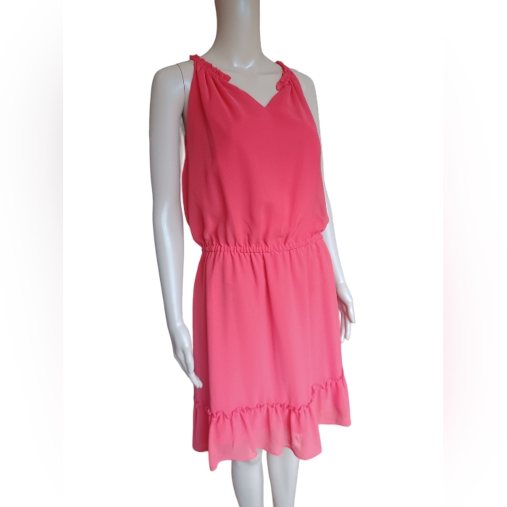 Cupcakes Cashmere Womens Sleeveless Orange Dress Knee Length Aline Size Large